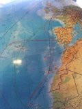 Физический глобус Земли "Кругосветные экспедиции Крузенштерна и Лисянского", d=130 см